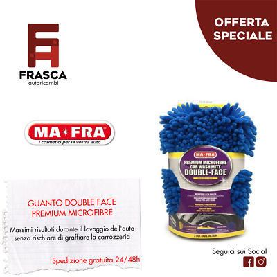 Guanto Lavaggio Auto Double Face - Microfibra E Ciniglia, Polsino Elastico, Blu - Foto 7