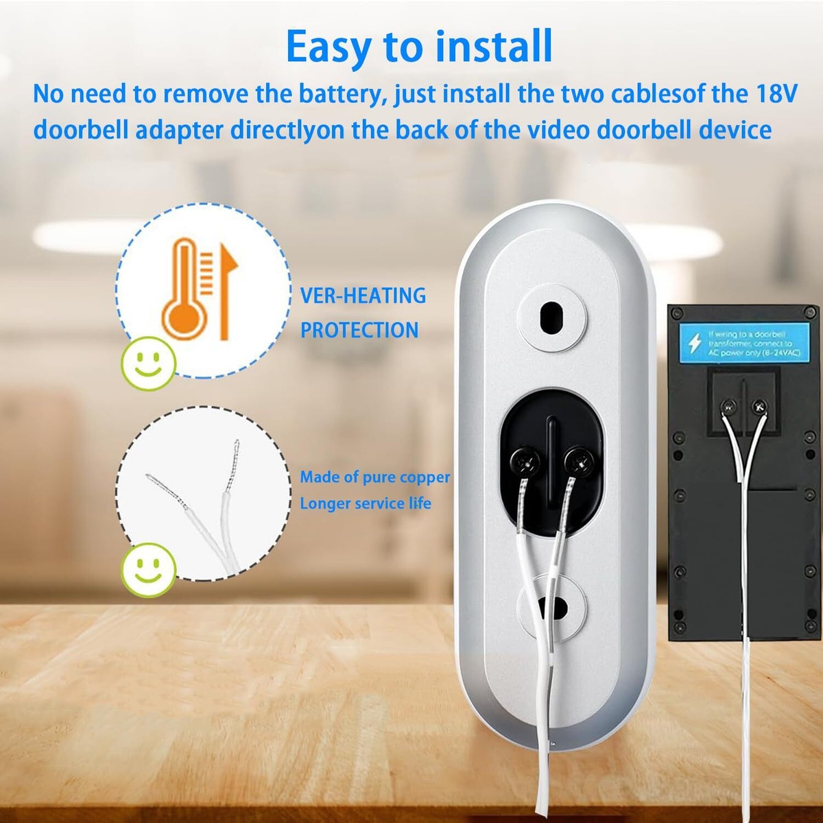 18V 500MA Nest Video Doorbell Power Transformer Adapter uk for