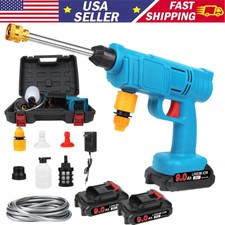 Cordless Electric High Pressure Water Spray Gun Portable Car Washer Cleaner Tool