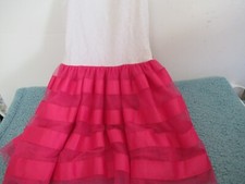  M Girls Place Size 8 White and Pink Dress with Lace Overlay