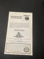 expansion pak n64 Manual Insert