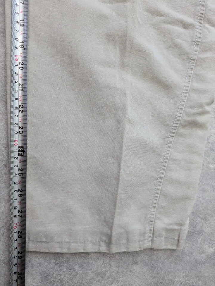 Armani Jeans Womens Trousers W30 L29 Chino Wide Leg UK 10 12 Hemp Lagenlook Boho - Image 4 of 4