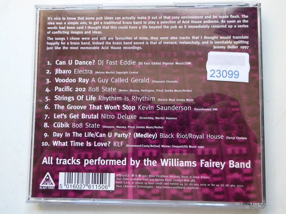 THE WILLIAMS FAIRY BRASS BAND <>  Acid Brass  <> NM (CD) - Bild 4 von 4