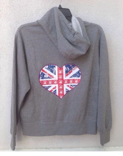 $68 NWT Likewear British Flag Tootsie Roll Pop Super Soft Sweatshirt 