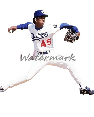 PEDRO MARTINEZ AUTHENTIC Russell Athletic LOS ANGELES DODGERS Grey