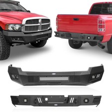 Textured Front Rear Bumper Wled Lights For 2003 2004 2005 Dodge Ram 2500 3500