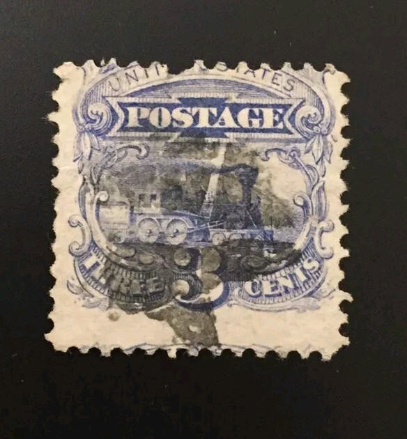 POSSIBLE U.S. STAMP SCOTT 125 NO GRILL AND 4 U.S STAMP 114 CONTRAST WITH GRILLS