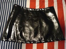 Shein Patent Leather Mini Skirt Size Large New B2