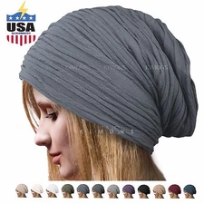 Winter Ski Women's Beret Baggy Beanie Oversize Slouchy Chic Hat Cap Skull 
