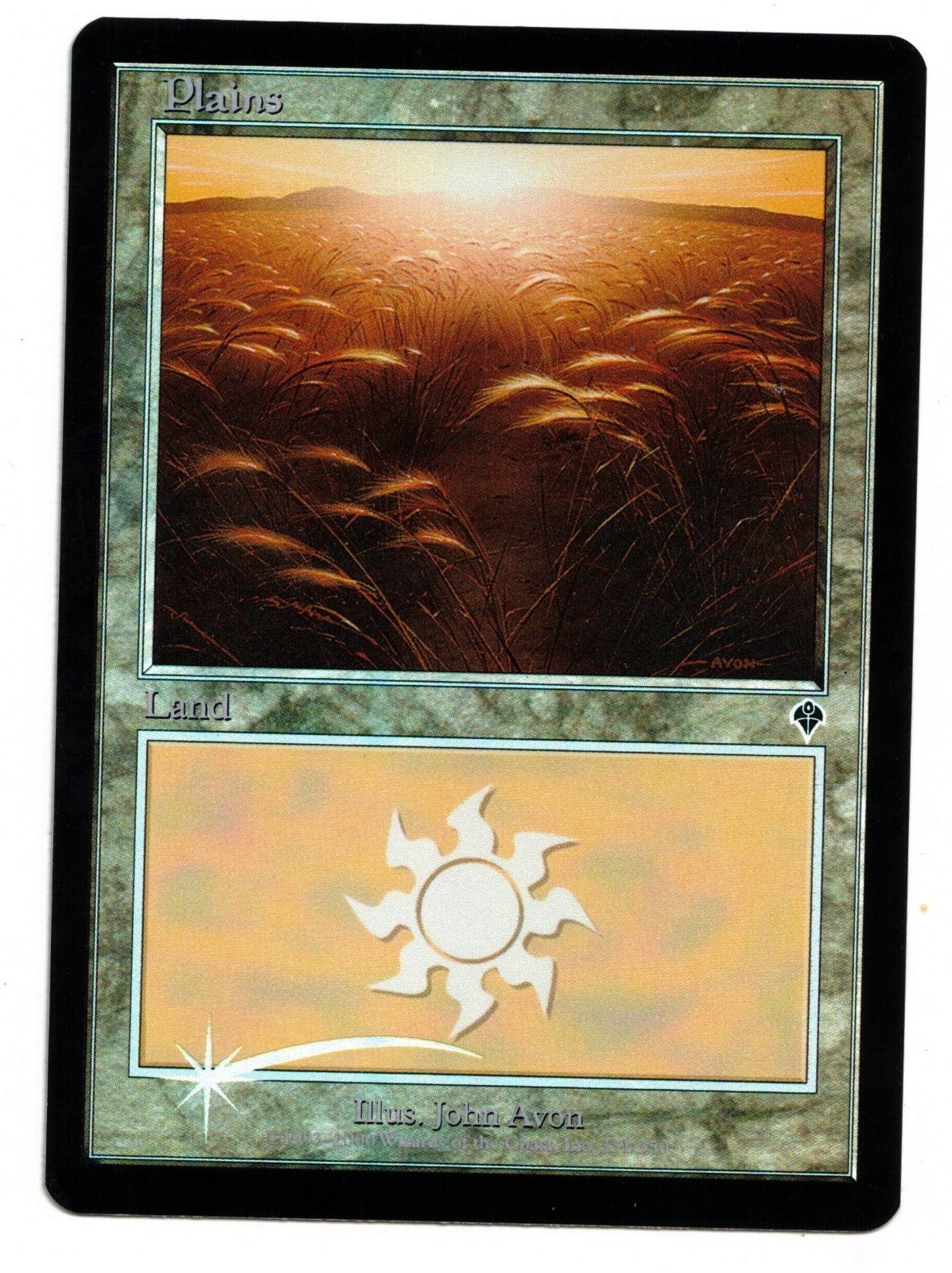 Magic the Gathering MTG Card: Plains FOIL 331/350 Invasion! EX/NM