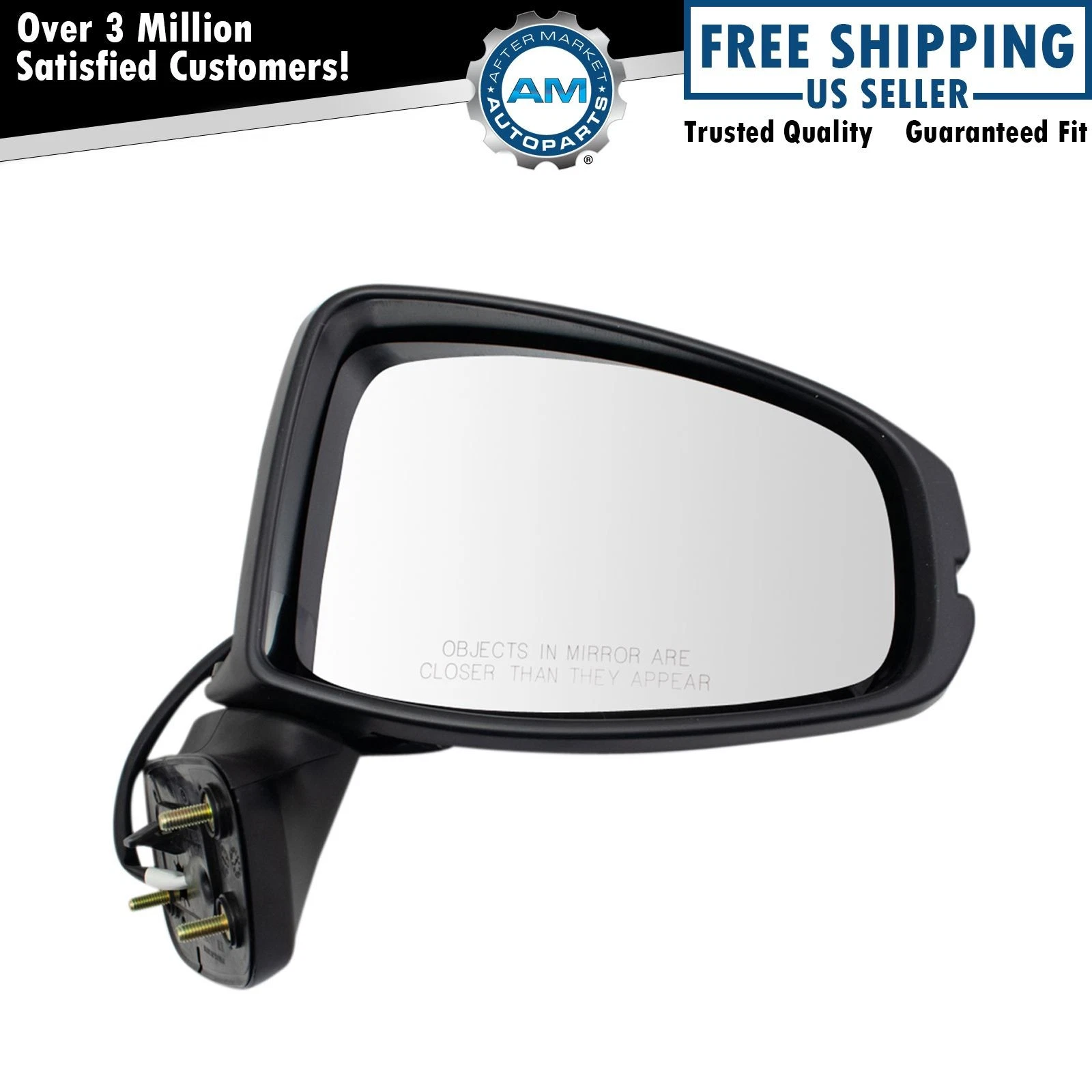 TRQ Exterior Side View Mirror Power Passenger Side RH for Honda Fit