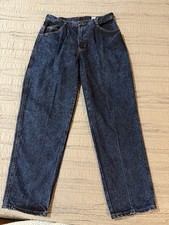 Men  s Vtg SASSOON Blue Acid Wash Relaxed Pleated Tapered Jeans Size 32 x 30