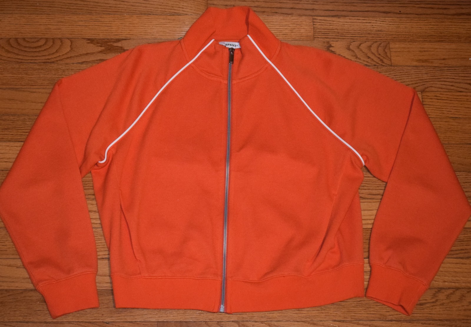 Spanx Jacket Track Jacket Orange Full Zip Women's… - image 1