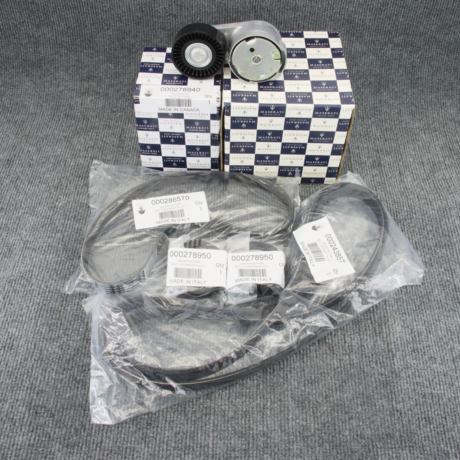 Maserati Quattroporte 2014-2016 Belt tensioner pulleys Set P/N 278950