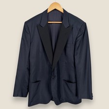 Kiton Loden Frey Tuxedo Blazer Jacket Men 40R Navy Black Peak Made in Italy