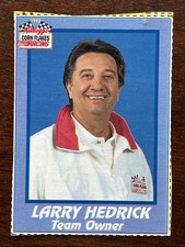 1992 Kellogg's Corn Flakes Racing Larry Hedrick Cereal Box Promo Card