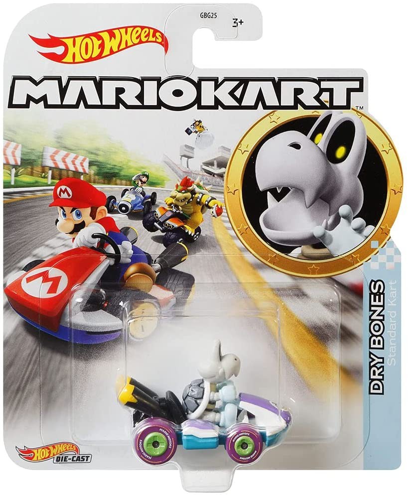 Mario Kart DieCast Standard Dry Bones 5cm Mastab 164 Hot Wheels GJH59 6890₽