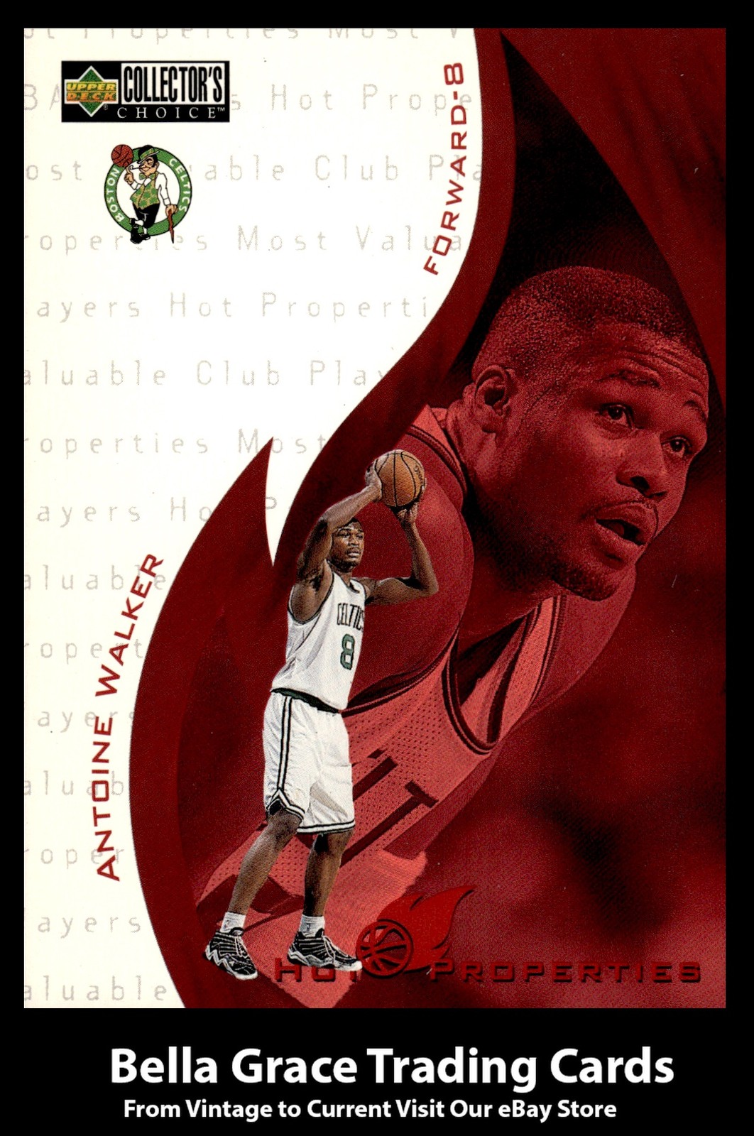 1997-98 Upper Deck Collector's Choice Antoine Walker #357 Boston Celtics NBA 