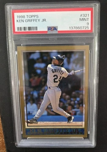 Ken Griffey Jr 1998 Topps #321 Mariners HOF PSA 9 MINT New Slab