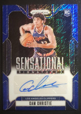 Cam Christie 2024-25 Panini Prizm 05/25 Auto Sensational Blue Shimmer RC #SS-CCC