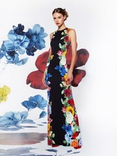 ALICE & OLIVIA (2 )DELORA OPEN BACK GARDEN BRUNCH MAXI DRESS NWT MSRP$495