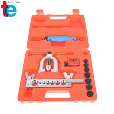 Double Flaring Brake Line Tool Kit SAE / Metric with Mini Pipe Cutter Car Truck