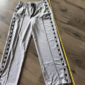 Victoria&rsquo;s Secret PINK Active Gray Track Pants L Large Side Stripes & Zippers