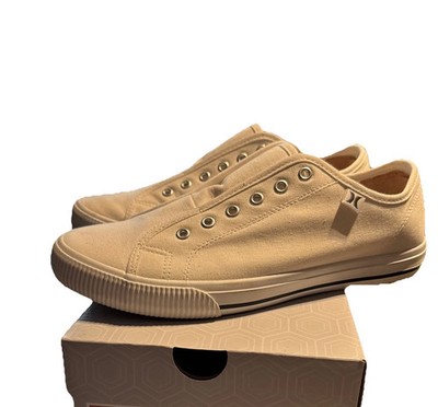 Hurley Damen Chloe Canvas Niedrigschnitt Sneakers Weiß Größe 6