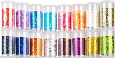 16 Colors Bottled Holographic Chunky Glitter Arts Crafts Resin Nails Makeup New