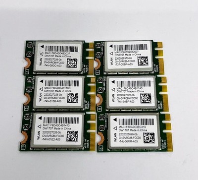 Lot of 6 Qualcomm Atheros QCNFA335 WiFi Bluetooth M.2 Wireless Cards