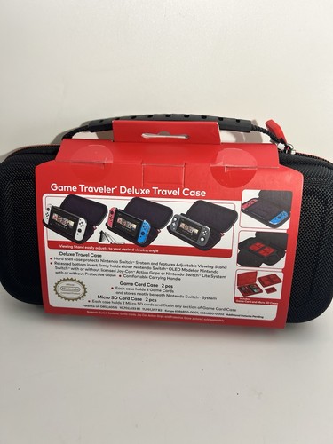 NEW Travel Case for Nintendo Switch Black FAST SHIPPING Gamers NWT - Picture 4 of 5