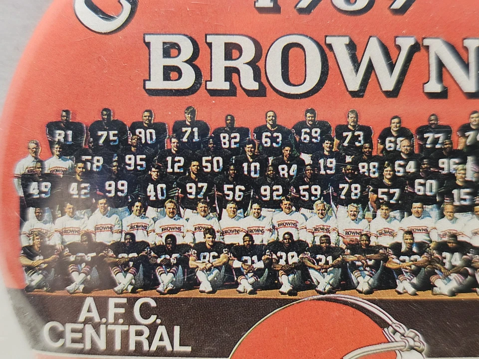 Cleveland Browns NFL 1989 AFC Central Div Champs Button Vintage - Image 2 of 4