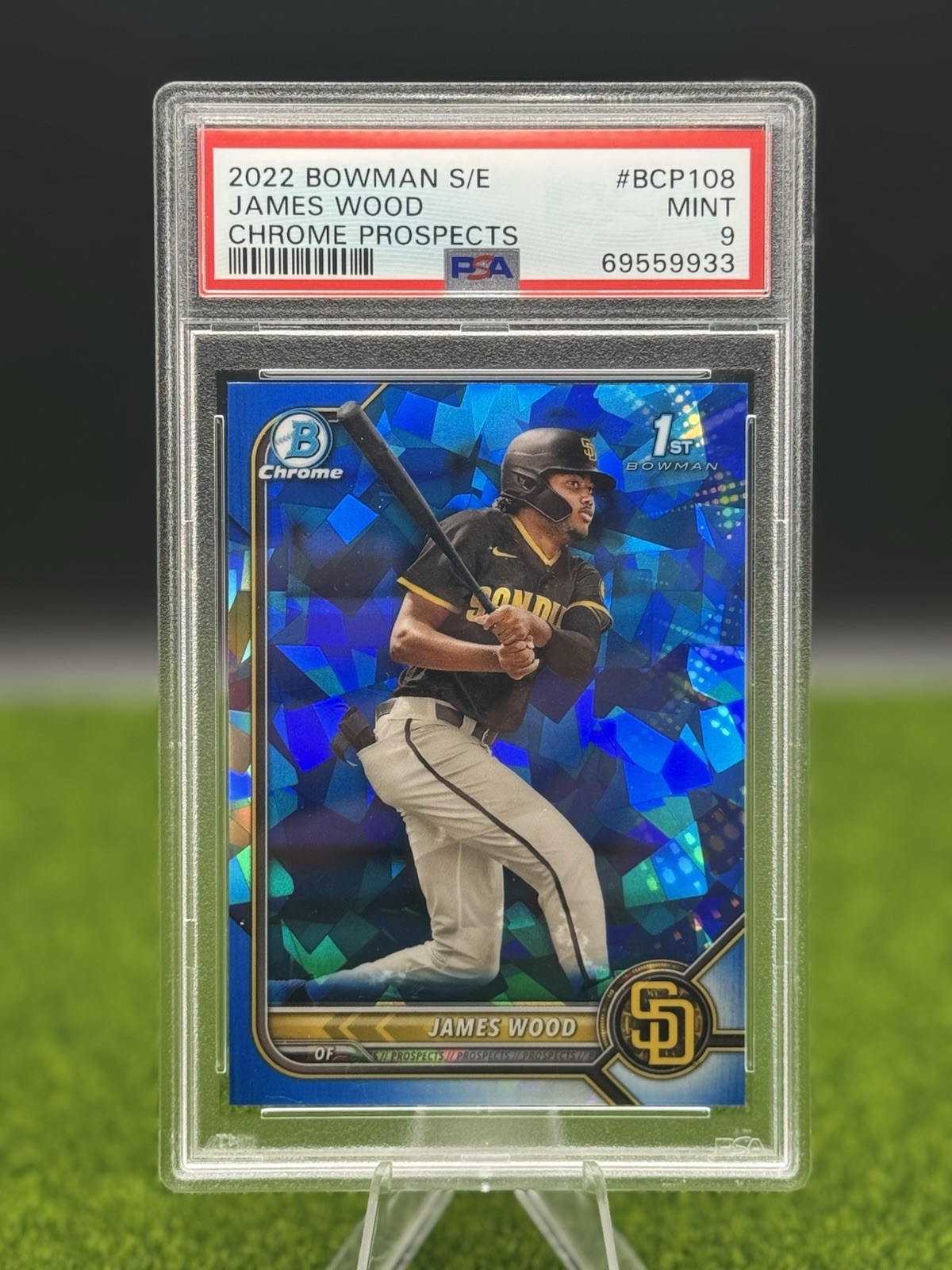 2022 Bowman Chrome Sapphire James Wood 1st Bowman PSA 9