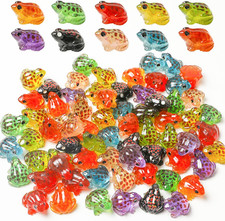 70 PCS Luminous Miniature Frog Figurines Mini Resin Frog Figures Decorative Craf