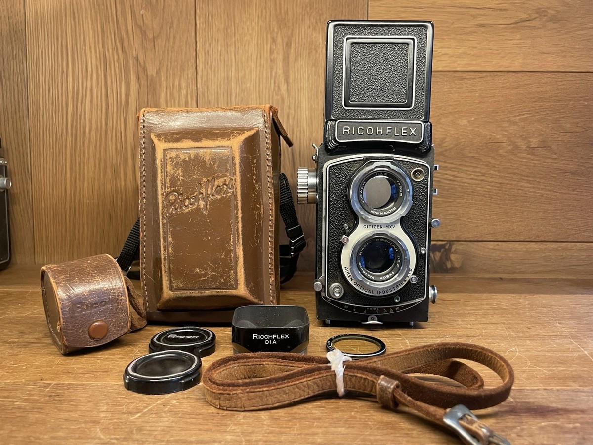 RicohFlex Dia カメラ80mm 3.5 Near Mint ++ w/ Case* Ricoh Ricohflex New DIA Riconar 80mm F/3.5