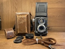 Near Mint w/ Case Ricoh Ricohflex New DIA Riconar 80mm F/3.5 TLR Camera /JP