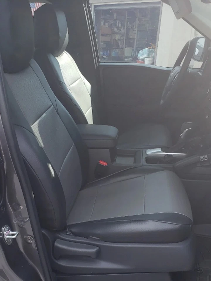 FUNDAS DE ASIENTO DE CUERO PERSONALIZADAS PARA CAMIONETA NISSAN FRONTIER 2005-2025 Foto 2 de 4