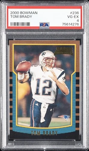 2000 BOWMAN #236 TOM BRADY ROOKIE RC PSA 4