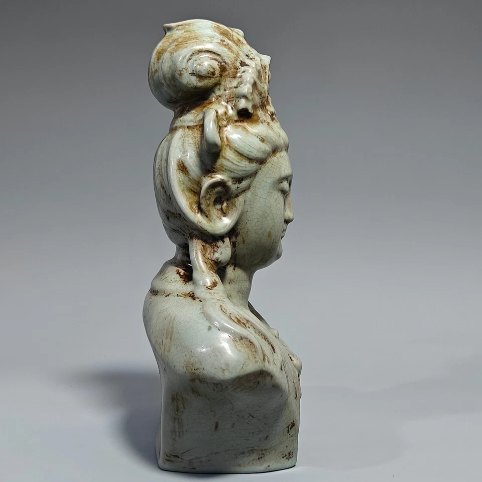 Estatua de Buda número museo horno canción ru porcelana retro antigua china 14,2" Foto 4 de 4