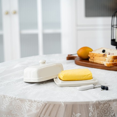 Multifuntional Ceramic Butter Storage Box Suitable for Refrigerator Organization - Zdjęcie 4 z 10
