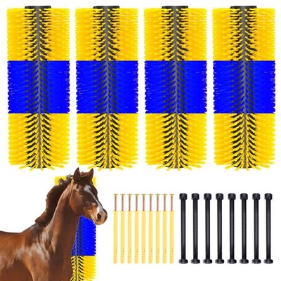 4PCS Livestock Scratching Brush Goat Cow Horse Grooming Scratch Post