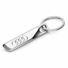 Portachiavi Audi A1 A3 A4 A5 A6 A7 Q2 Q3 Q5 Q7 RS TT Universale Metallo Argento