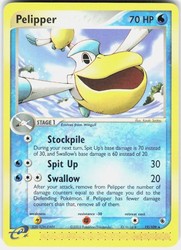 Pelipper 19/109 EX Ruby & Sapphire Rare