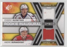 2014 SPx Rookie Inaugural Materials Combos Andre Burakovsky Evgeny Kuznetsov rk1
