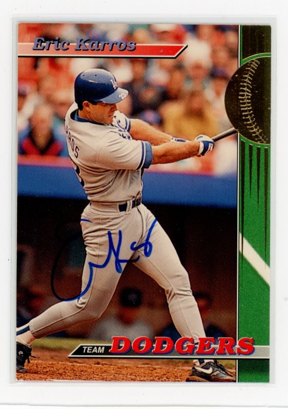 1993 Stadium Club Los Angeles Dodgers #8 Eric Karros Autograph J2