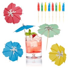 Cocktail Picks 100PCS 4 Inch Drink Umbrellas Cocktail Toothpicks for Appetize...