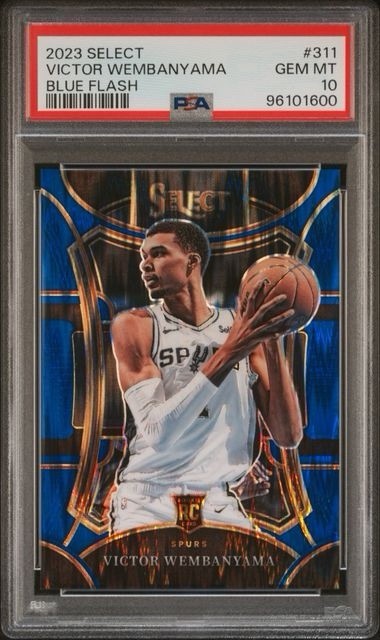 2023-24 Select Mezzanine Level Victor Wembanyama #311 Blue Flash /99 PSA 10