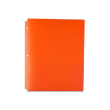 Pen Gear 2-Pocket Poly Folder, Orange, 9.4 in x 11.4 in