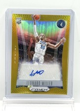 2023-24 PANINI PRIZM DECA LEONARD MILLER TRUE GOLD PRIZM RC AUTO 4/10 Bulls