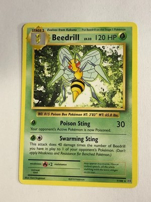 Pokemon TCG XY Evolutions Beedrill 7/108 Light Played 